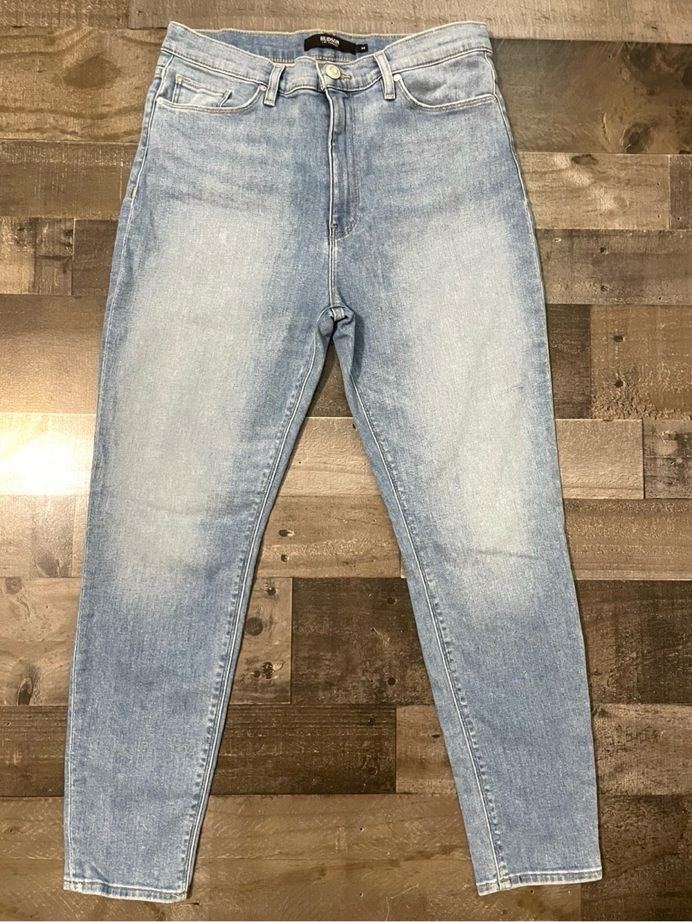Women’s Hudson Los Angeles Barbara High Rise Ankle Skinny Jeans Sz 32 Waterfalls